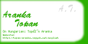 aranka topan business card